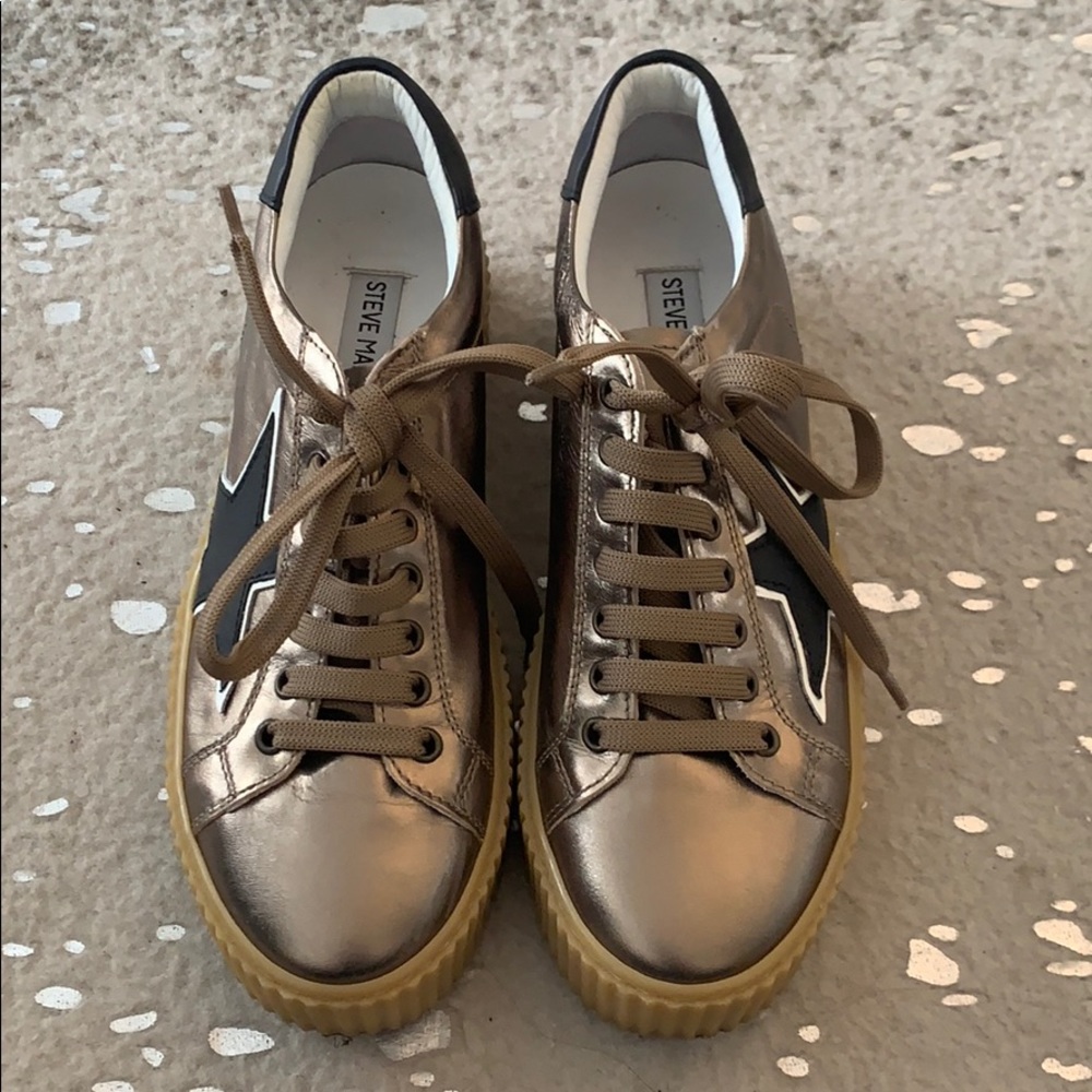Steve Madden Metallic Platform Sneakers